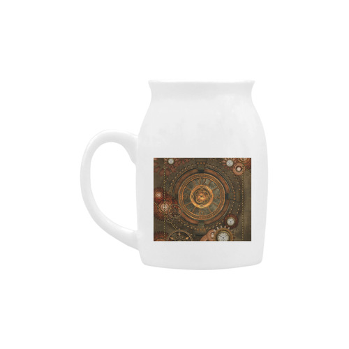 Steampunk, wonderful vintage clocks and gears Milk Cup (Small) 300ml