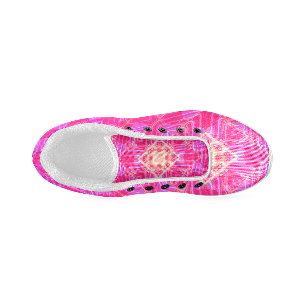 Pink And Rose Abstract Pattern Women’s Running Shoes (Model 020)