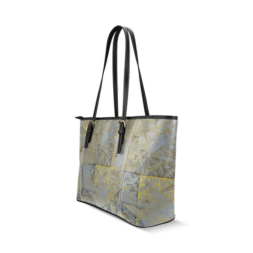 AbstractAngles Leather Tote Bag/Small (Model 1640)