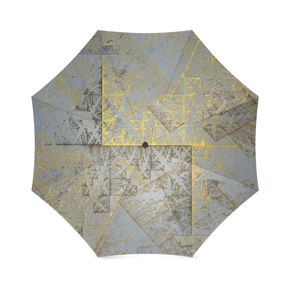 GoldAbstractAngles Foldable Umbrella (Model U01)