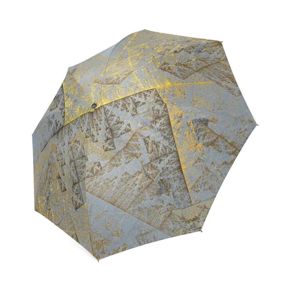 GoldAbstractAngles Foldable Umbrella (Model U01)