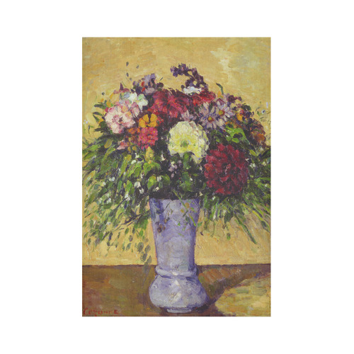 Cezanne Bouquet of Flowers Floral Still Life Cotton Linen Wall Tapestry 60"x 90"
