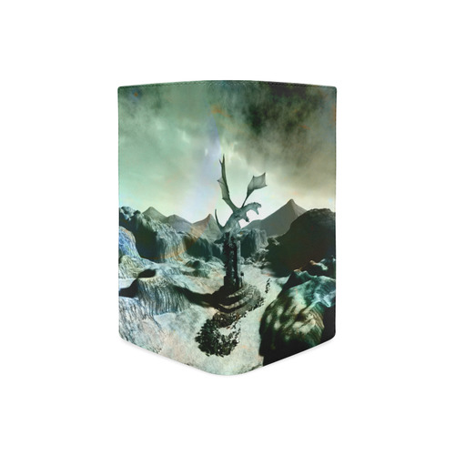 Dragon in a fantasy landscape Women's Leather Wallet (Model 1611)