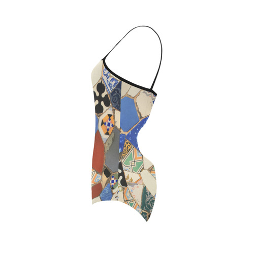 Mosaic decoration Strap Swimsuit ( Model S05)