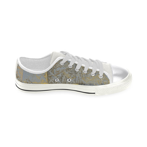 GoldAbstractAngles Canvas Women's Shoes/Large Size (Model 018)
