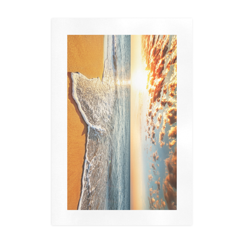 Brilliant Ocean Beach Sunrise Art Print 19‘’x28‘’