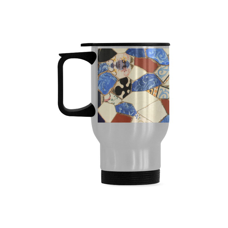 Mosaic decoration Travel Mug (Silver) (14 Oz)