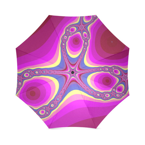 Fractal in pink Foldable Umbrella (Model U01)