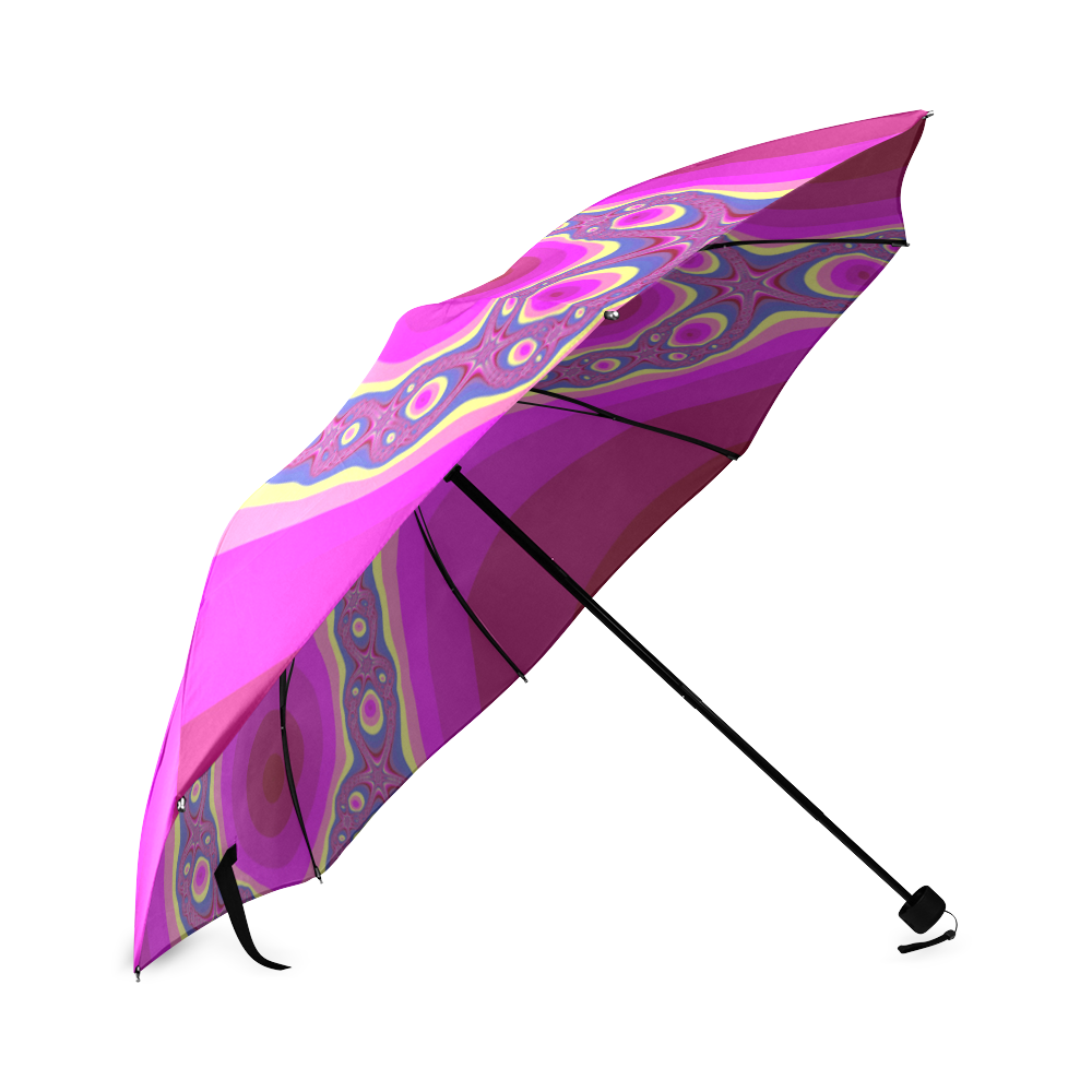 Fractal in pink Foldable Umbrella (Model U01)