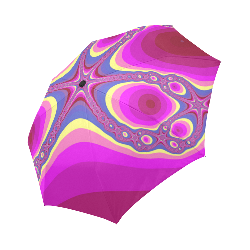 Fractal in pink Auto-Foldable Umbrella (Model U04)