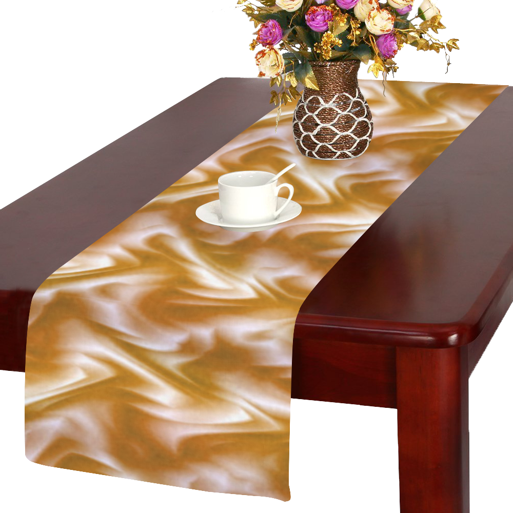 Chocolate Silk Rumple - Jera Nour Table Runner 14x72 inch