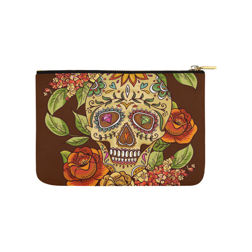 sugar skull Carry-All Pouch 9.5''x6''