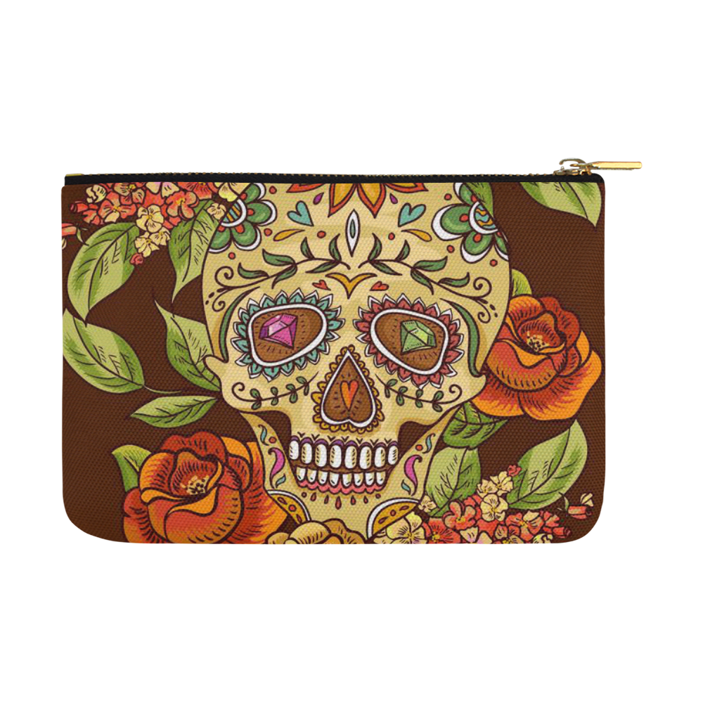 sugar skull Carry-All Pouch 12.5''x8.5''
