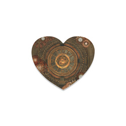 Steampunk, wonderful vintage clocks and gears Heart Coaster