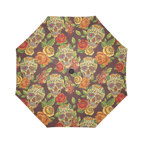 sugar skull pattern Auto-Foldable Umbrella (Model U04)