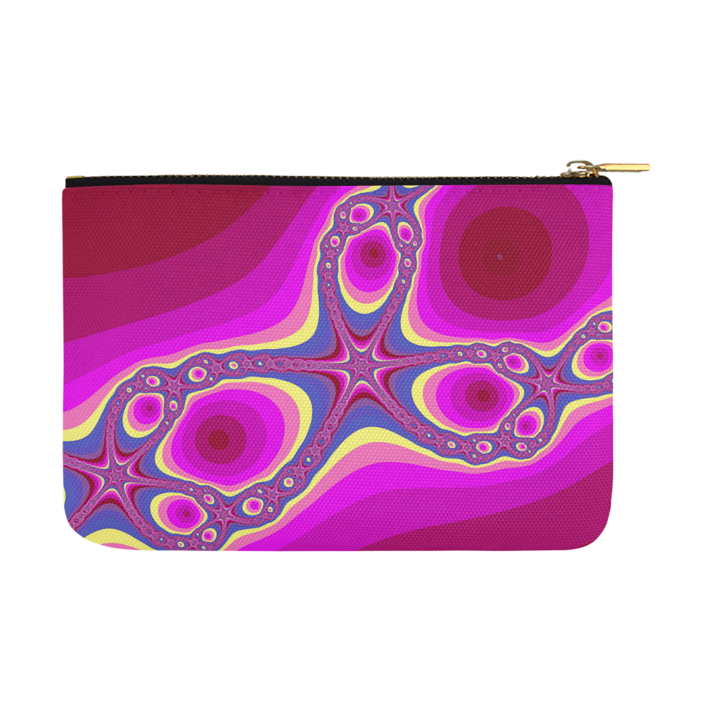Fractal in pink Carry-All Pouch 12.5''x8.5''