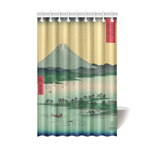 Hiroshige Pine Beach Miho In Suruga Shower Curtain 48"x72"