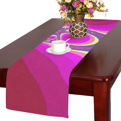 Fractal in pink Table Runner 14x72 inch
