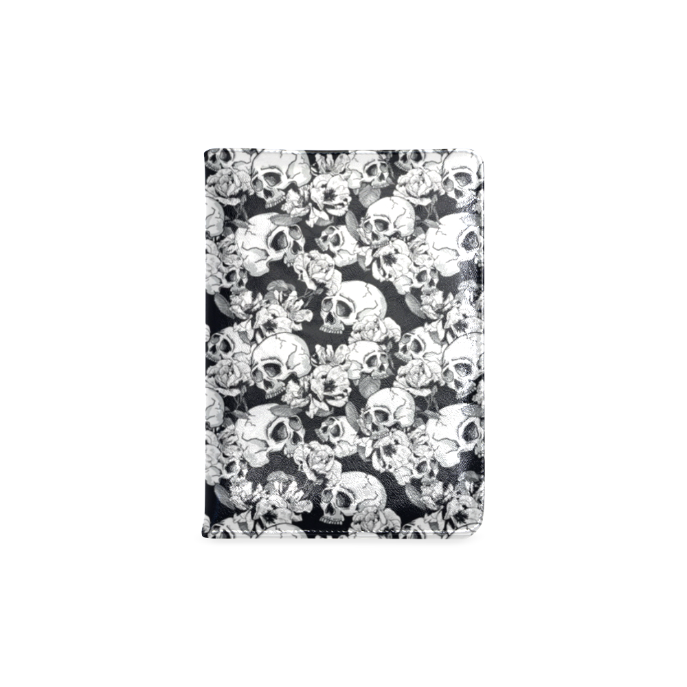 skull pattern, black and white Custom NoteBook A5