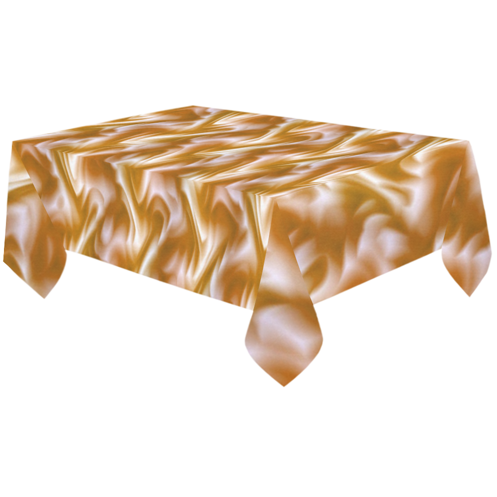 Chocolate Silk Rumple - Jera Nour Cotton Linen Tablecloth 60"x120"