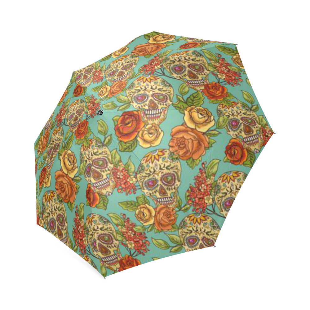 sugar skull pattern Foldable Umbrella (Model U01)