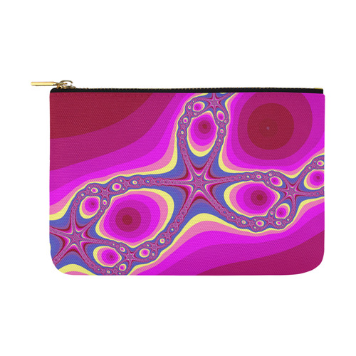 Fractal in pink Carry-All Pouch 12.5''x8.5''