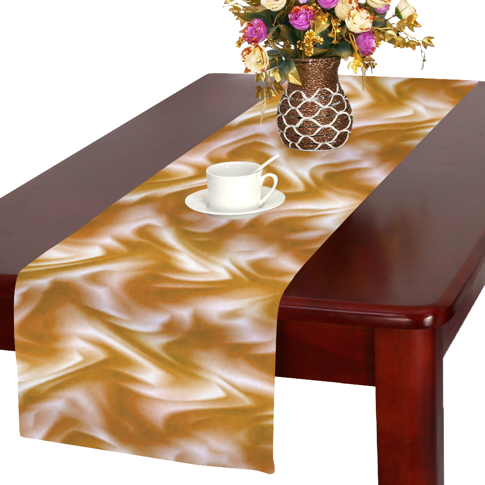 Chocolate Silk Rumple - Jera Nour Table Runner 16x72 inch