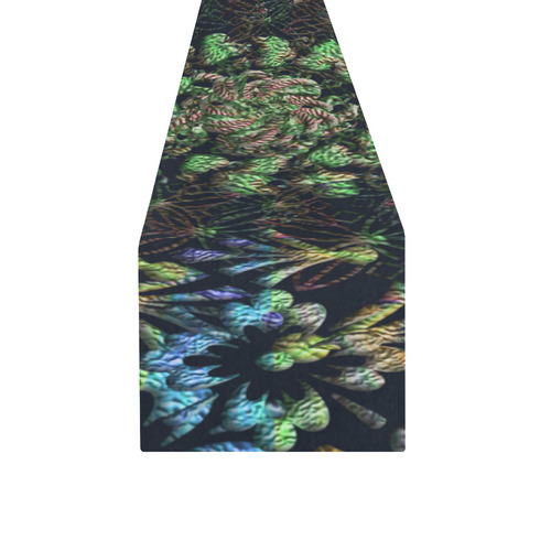Black Russian Flora Table Runner 14x72 inch