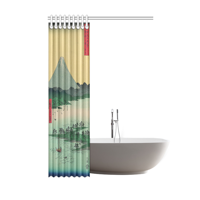 Hiroshige Pine Beach Miho In Suruga Shower Curtain 48"x72"