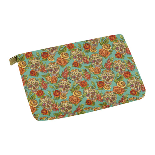 sugar skull pattern Carry-All Pouch 12.5''x8.5''