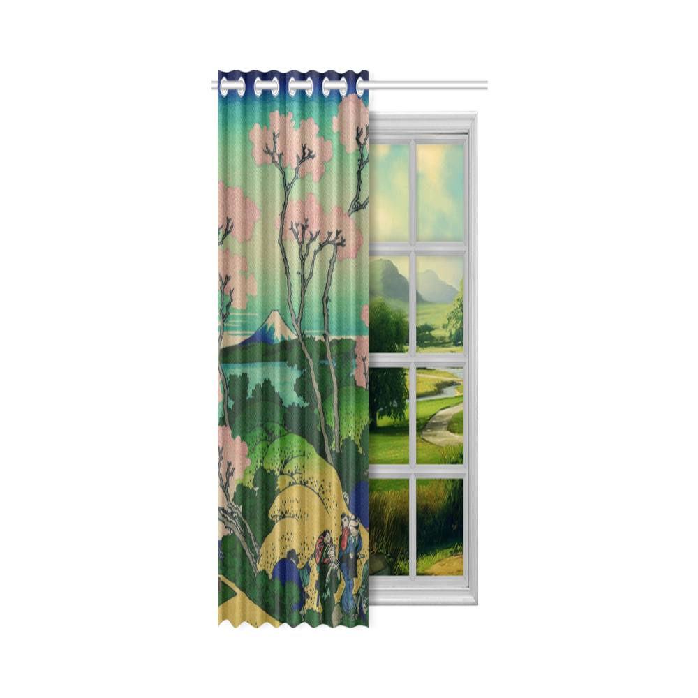 Hokusai Goten-Yama Hill Shinagawa New Window Curtain 50" x 108"(One Piece)