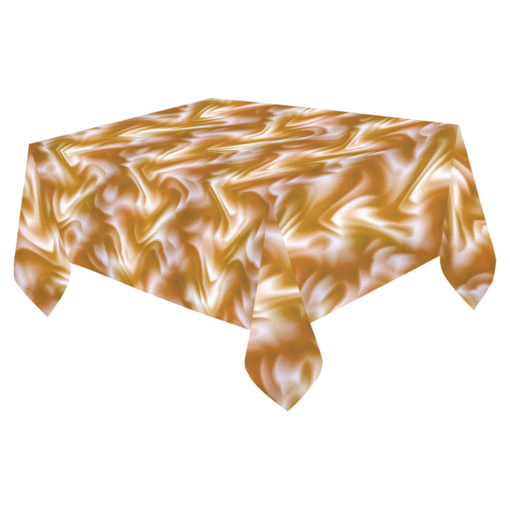 Chocolate Silk Rumple - Jera Nour Cotton Linen Tablecloth 52"x 70"