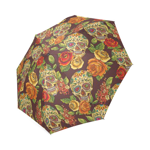 sugar skull pattern Foldable Umbrella (Model U01)