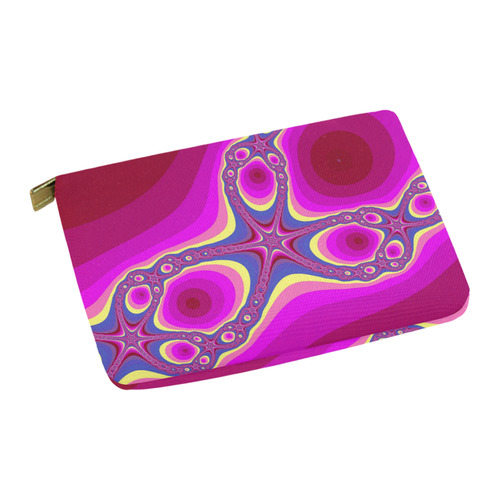 Fractal in pink Carry-All Pouch 12.5''x8.5''