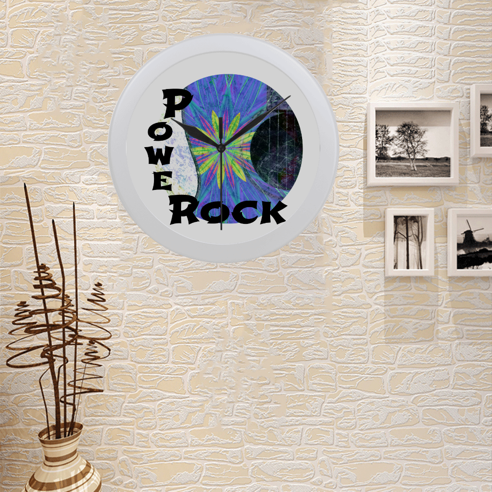 Acoustic Blueburst power rock Circular Plastic Wall clock