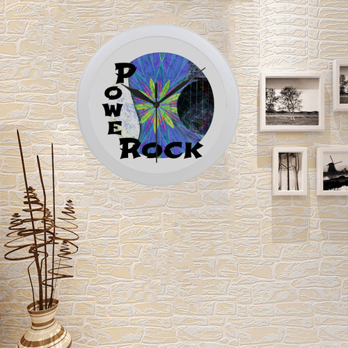 Acoustic Blueburst power rock Circular Plastic Wall clock