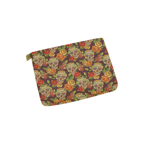 sugar skull pattern Carry-All Pouch 6''x5''