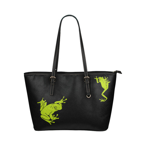 Froggy Leather Tote Bag/Small (Model 1651)