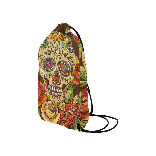 sugar skull Small Drawstring Bag Model 1604 (Twin Sides) 11"(W) * 17.7"(H)