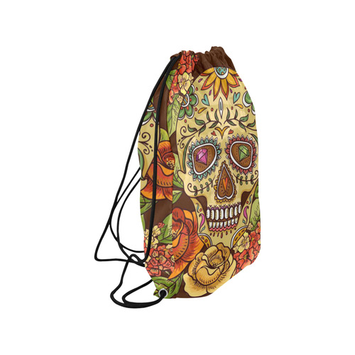 sugar skull Small Drawstring Bag Model 1604 (Twin Sides) 11"(W) * 17.7"(H)