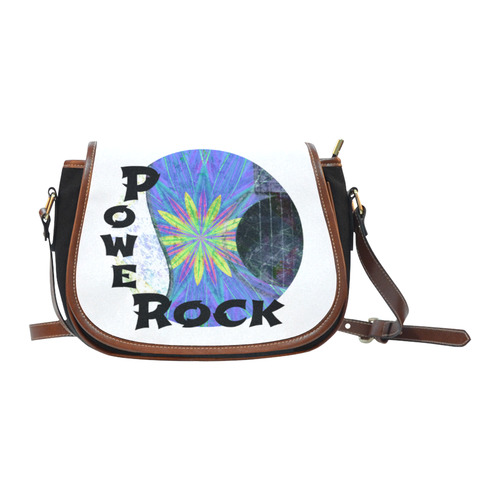 Acoustic Blueburst power rock Saddle Bag/Small (Model 1649)(Flap Customization)