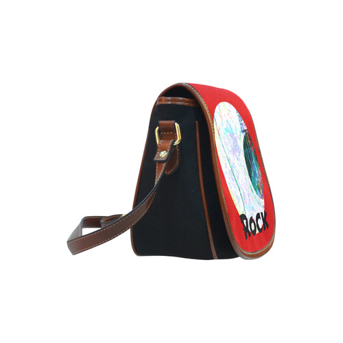 Acoustic Whitewash Rock Saddle Bag/Small (Model 1649)(Flap Customization)