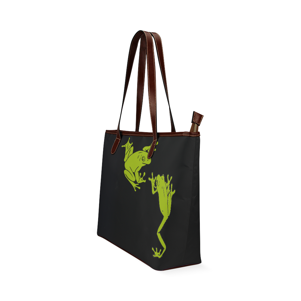 Froggy Love Shoulder Tote Bag (Model 1646)