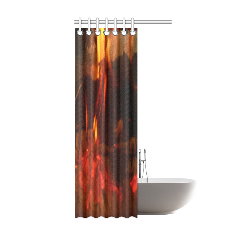 Burning Fire Shower Curtain 36"x72"