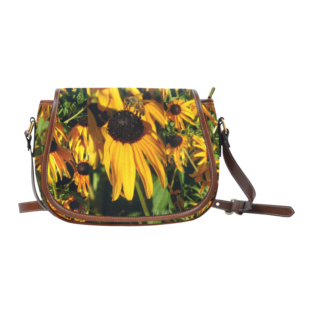 Black-eyed Susans 3X Saddle Bag/Small (Model 1649) Full Customization