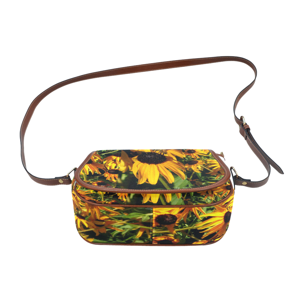 Black-eyed Susans 3X Saddle Bag/Small (Model 1649) Full Customization