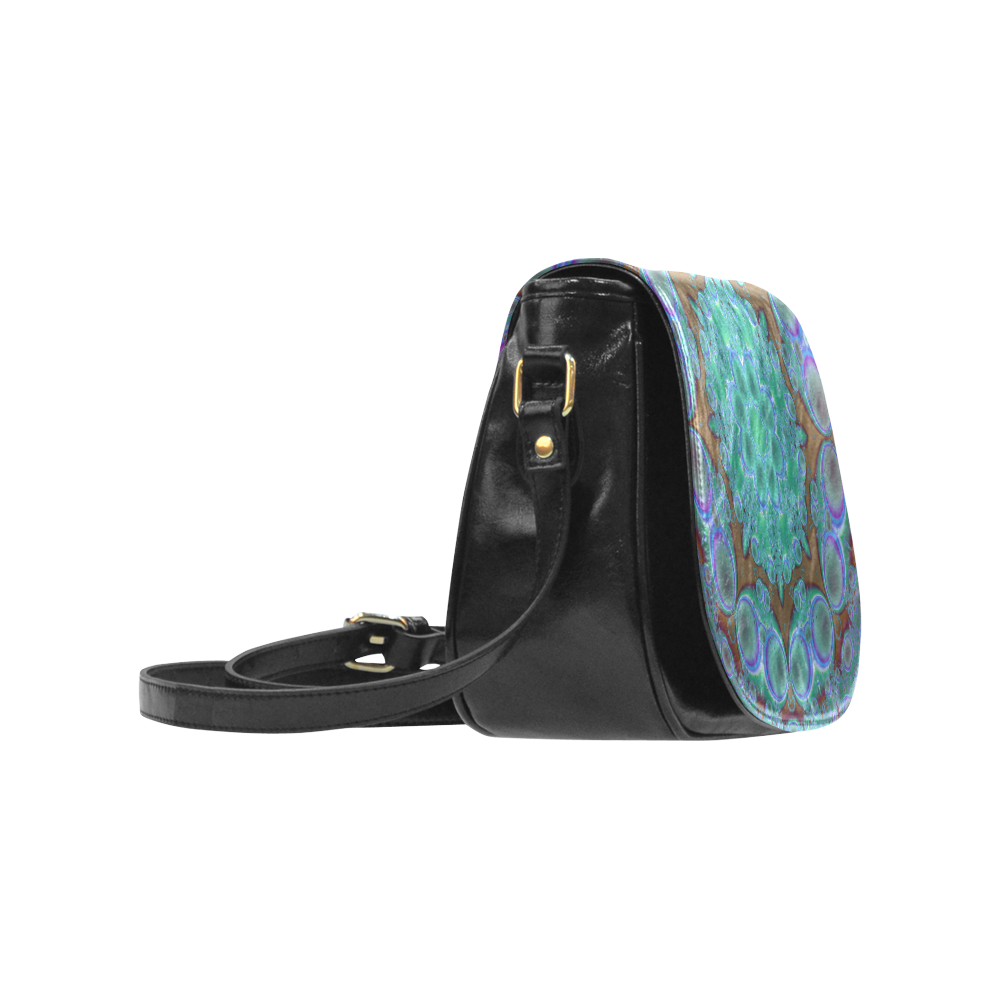 fractal pattern 1 Classic Saddle Bag/Small (Model 1648)