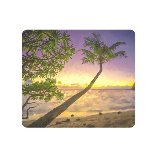 Painting tropical sunset beach with palms Men's Clutch Purse （Model 1638）
