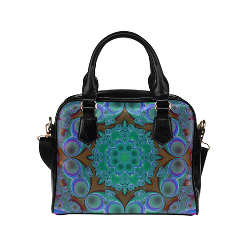 fractal pattern 1 Shoulder Handbag (Model 1634)