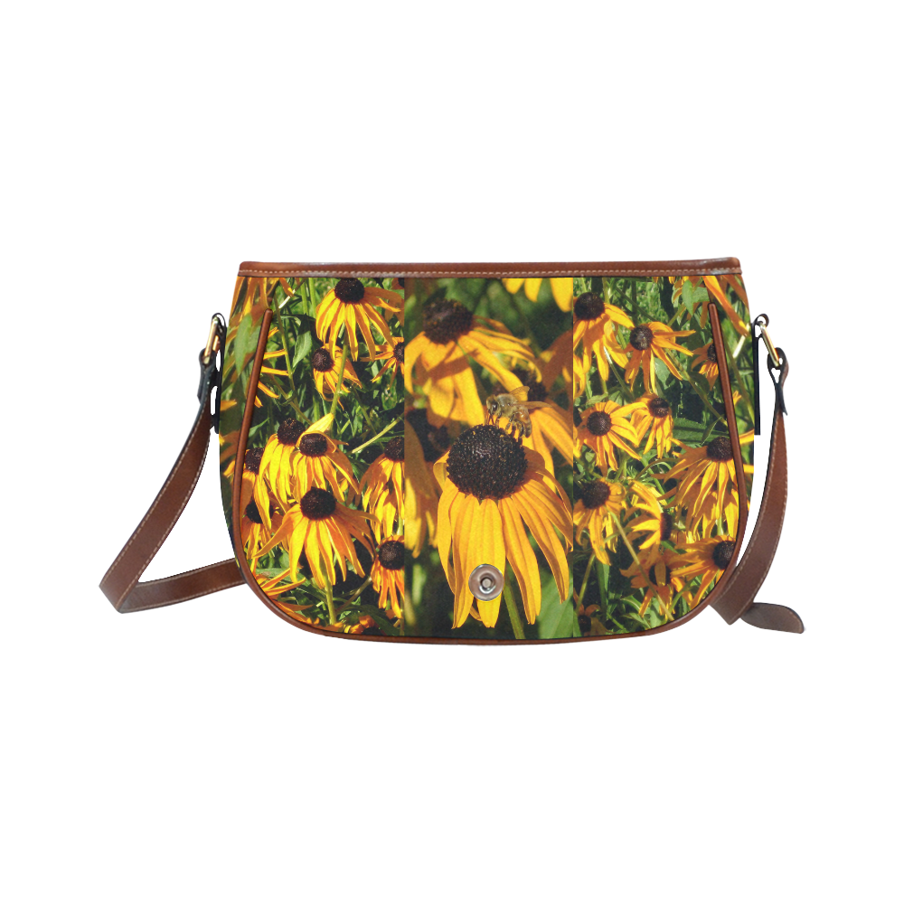 Black-eyed Susans 3X Saddle Bag/Small (Model 1649) Full Customization